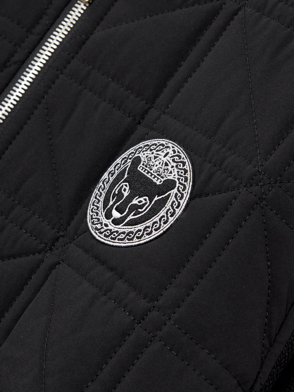 UTAA キルティングStitchニットミックスパディングジャンパー ブラック : Women's