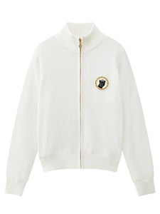 UTAA ギルトリングパンサーWappenニットZip-up ホワイト : Women's