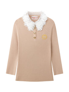 UTAA ドゥカットフローラルレースPKニットスリーブ ベジュー : Women's