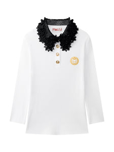 UTAA ドゥカットフローラルレースPKニットスリーブ ホワイト : Women's