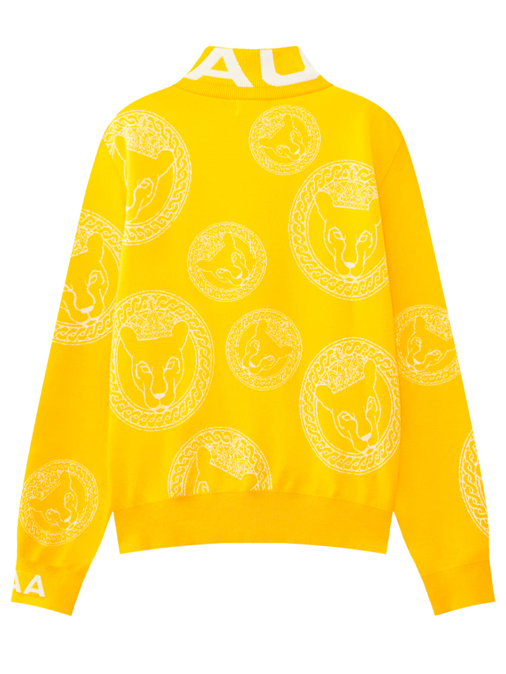 UTAA リングパンサーカラースタンプハーフZip-upニット : men's
