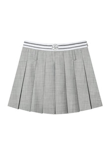 UTAA Stanfordクラシックシンボルプリーツスカート メランジグレー : Women's