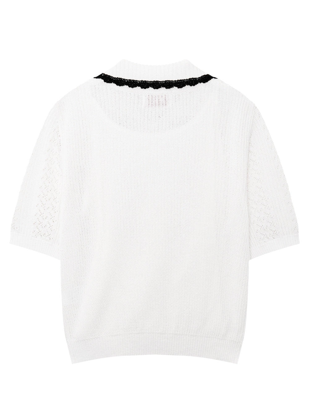 UTAA セーラーレースTrimmingScasiニットカーディガン ホワイト : Women's