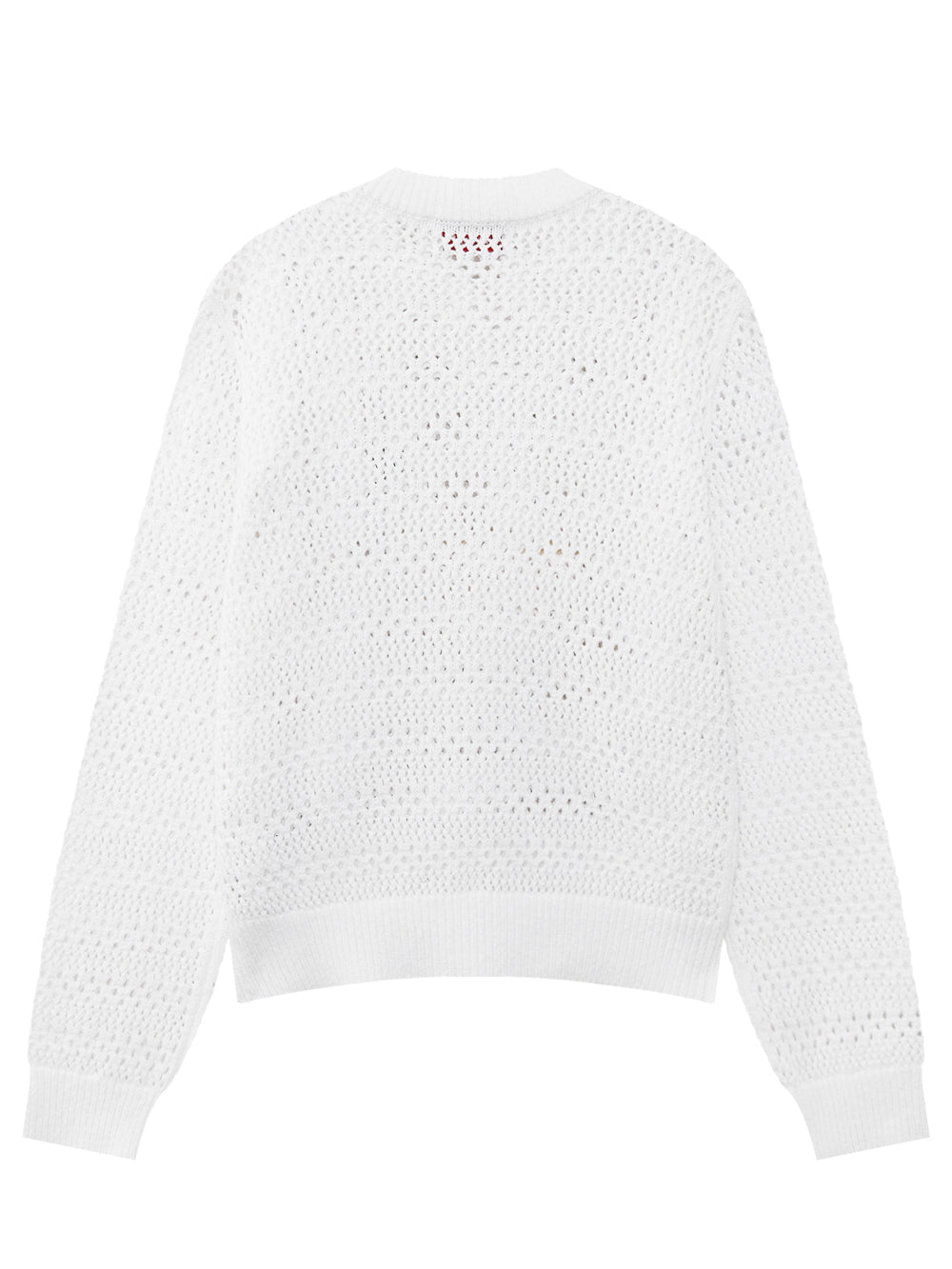 UTAA クロシェパンチングMotifニットカーディガン ホワイト : Women's