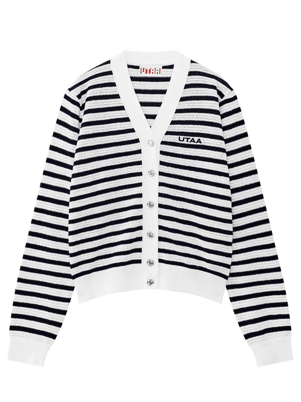 UTAA クロシェScalesシルバリーニットカーディガン : Women's
