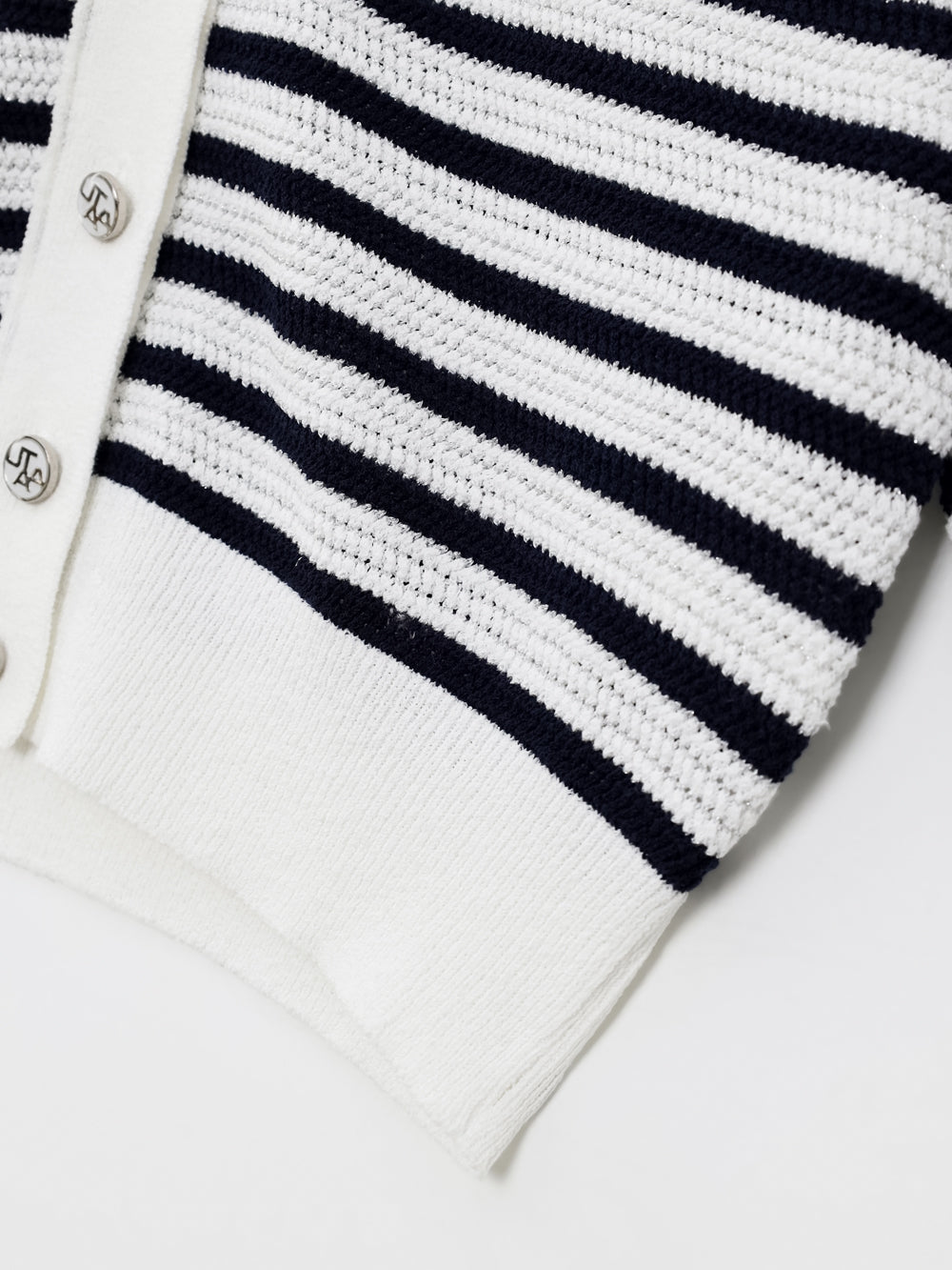 UTAA クロシェScalesシルバリーニットカーディガン : Women's