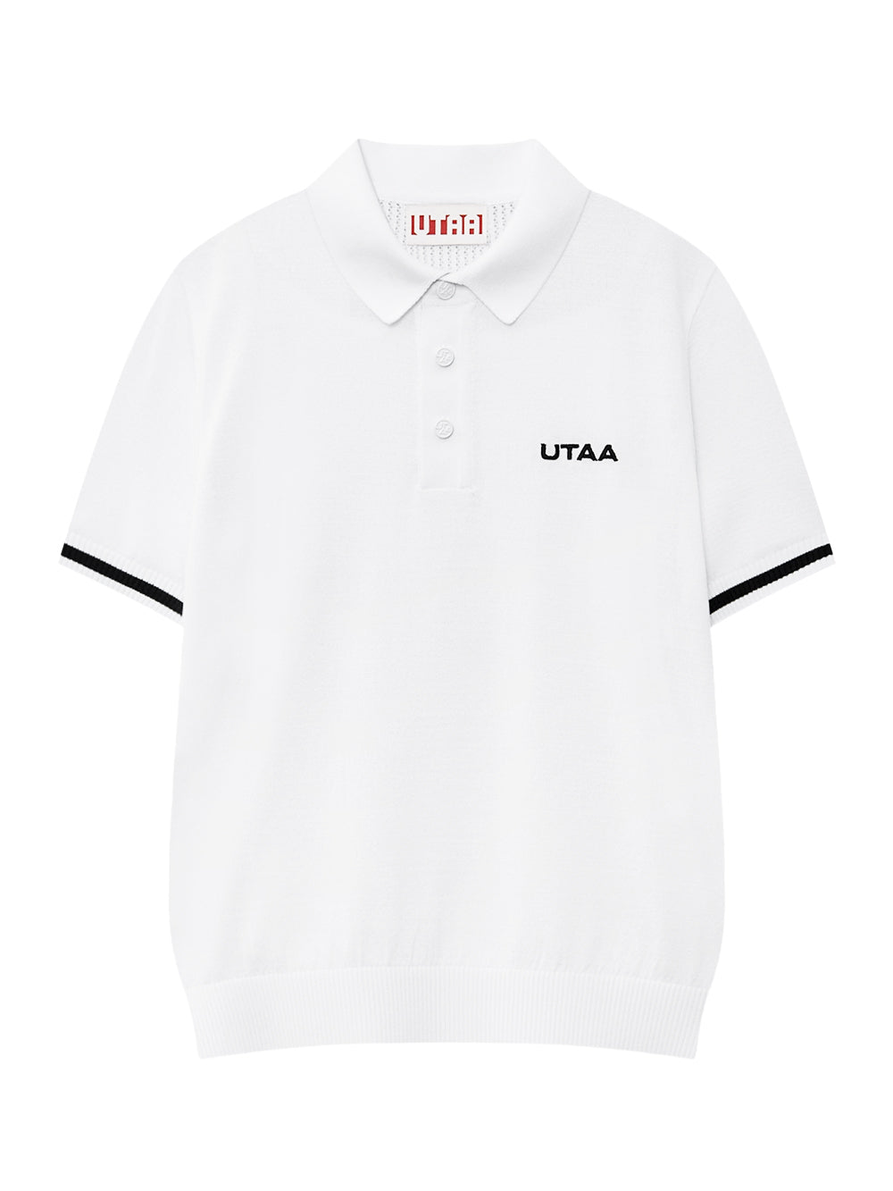 UTAA デュアルラインバックオープンワークPKニット ホワイト : Women's