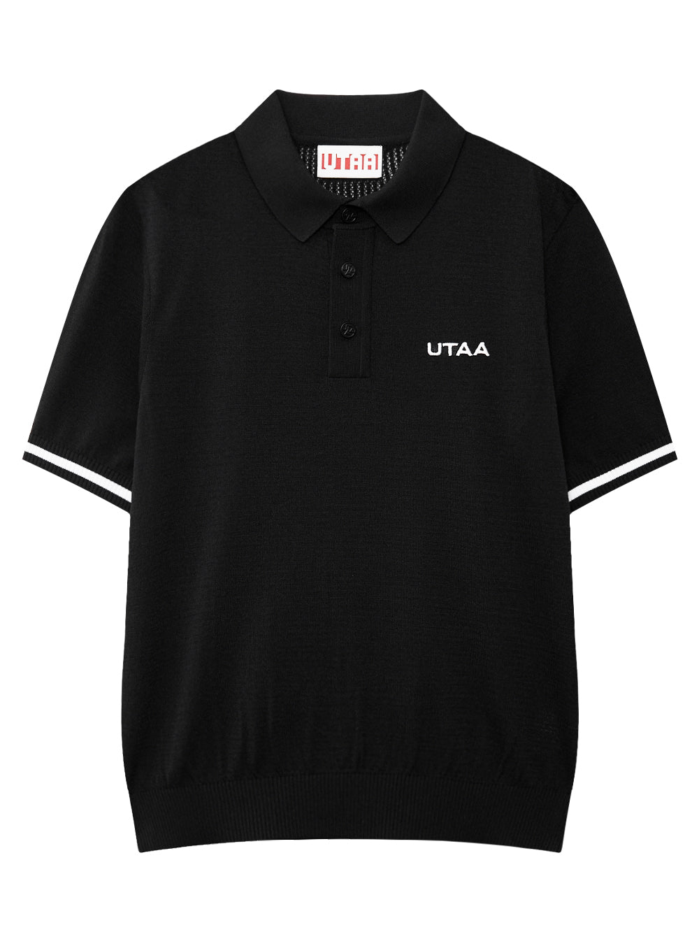 UTAA デュアルラインバックオープンワークPKニット : men's