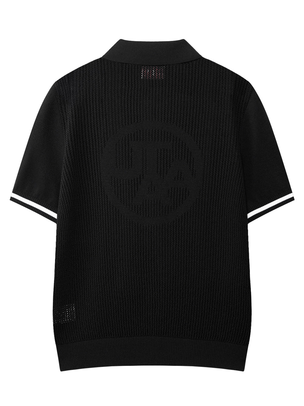 UTAA デュアルラインバックオープンワークPKニット : men's