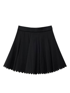 UTAA RibbleレースSheerフレアスカート ブラック : Women's