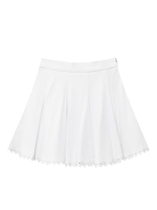 UTAA RibbleレースSheerフレアスカート ホワイト : Women's