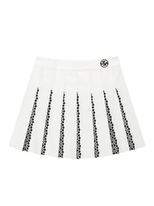 UTAA セーラーレースTrimmingプリーツスカート ホワイト : Women's