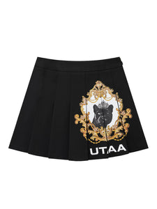 UTAA クラウンパンサーKingdomプリーツスカート ブラック : Women's