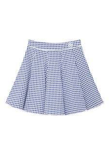オーシャンチェックラッフルレースフレアスカート
