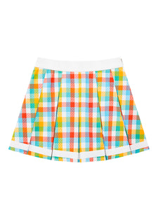 UTAA カーニバルカラーチェックプリーツスカート : Women's