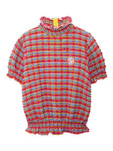 UTAA Fiestaドットレースチェックタートルネックシャツ : Women's