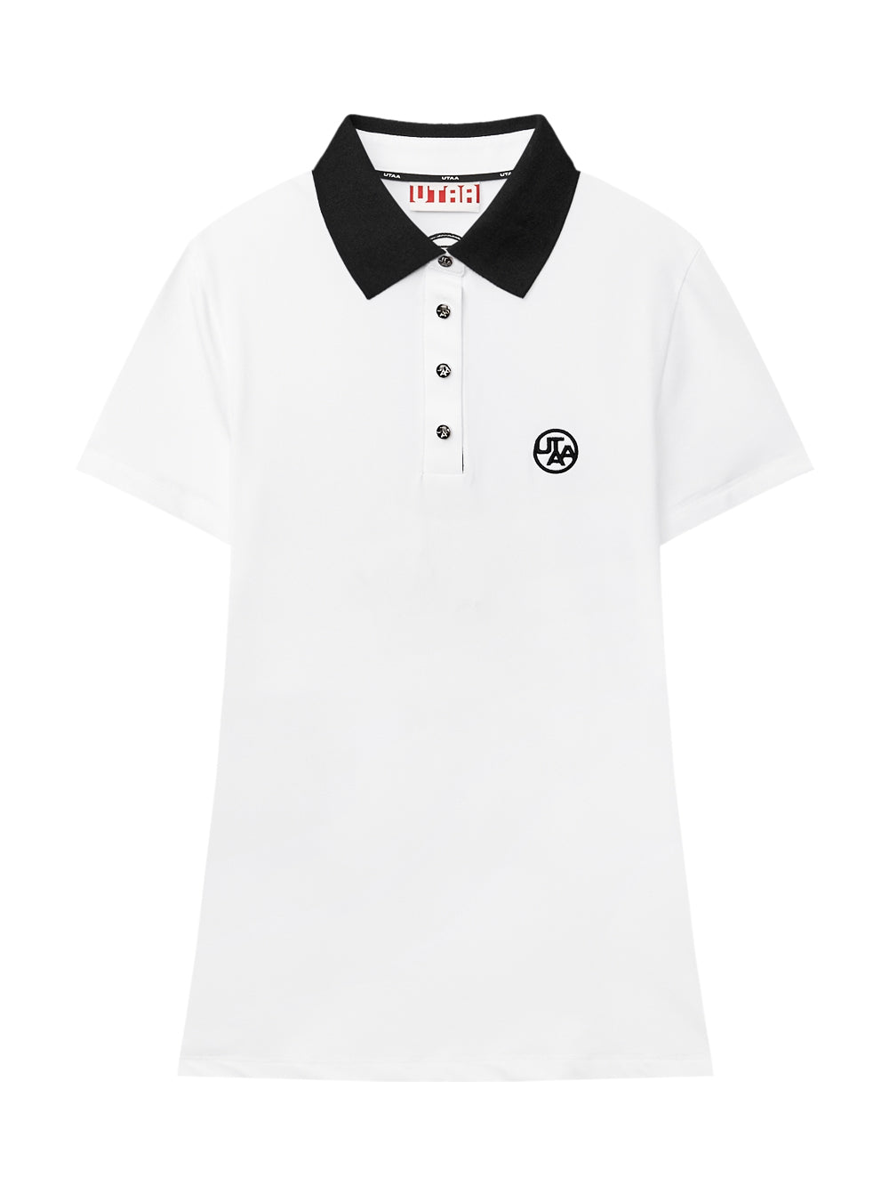 UTAA シルバースタンプカラーラインPKTシャツ ホワイト : Women's