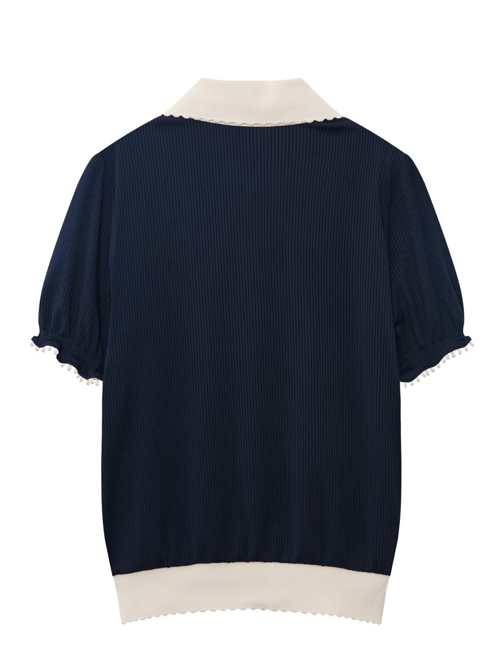 UTAA KashaカラーDropレースPKシャツ ネイビー : Women's