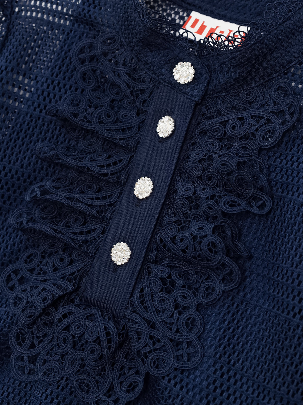 UTAA クロシェパンチングレースGemstoneシャツ : Women's