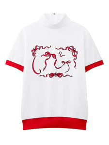 UTAA タイドリボンパンサーネオンタートルネックTee ホワイト : Women's