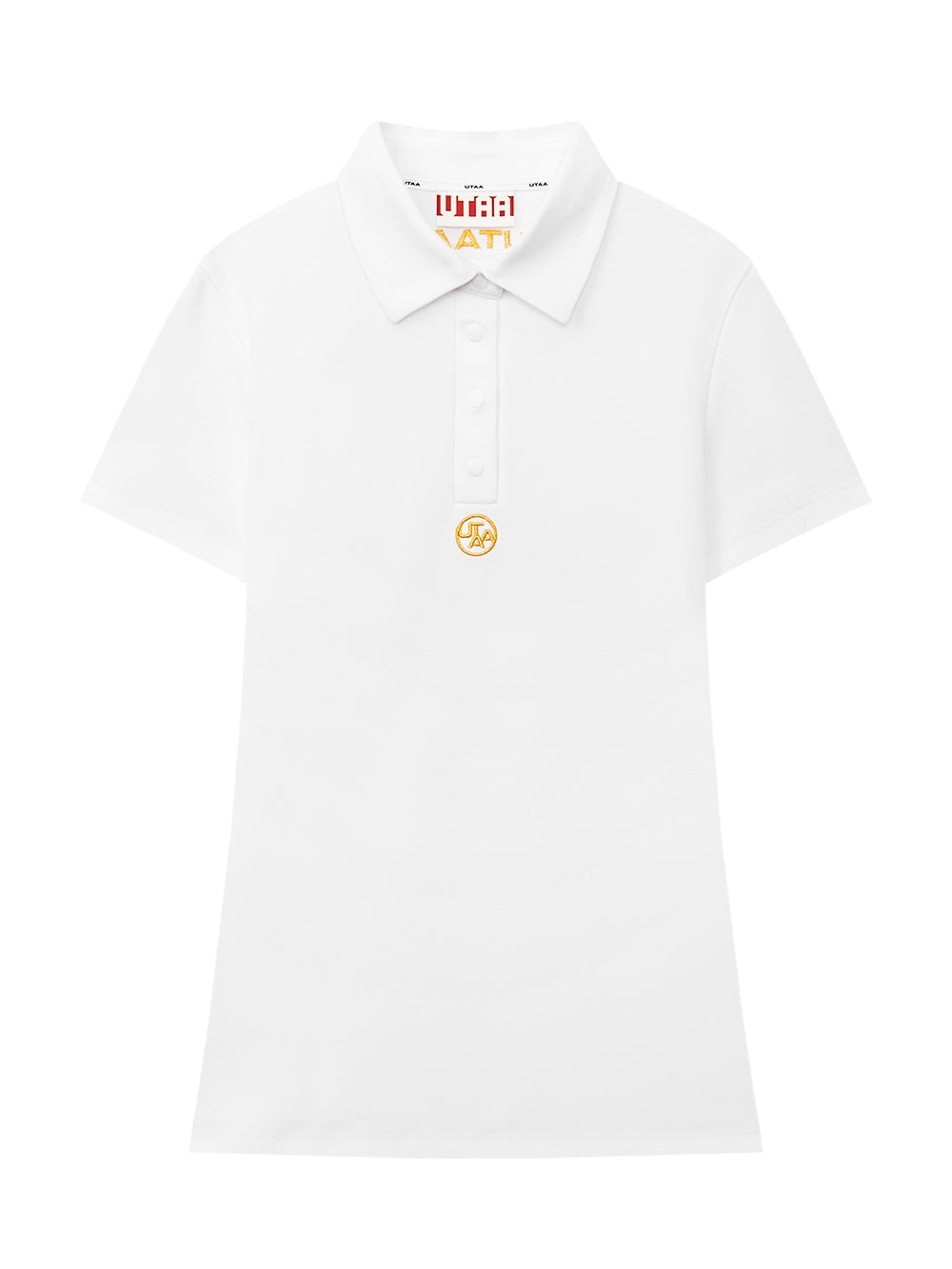 UTAA ゴールドTopazシンボルPKTシャツ ホワイト : Women's