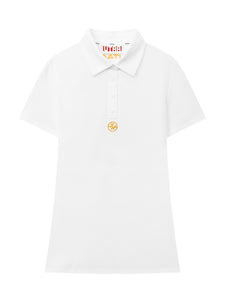 UTAA ゴールドTopazシンボルPKTシャツ ホワイト : Women's