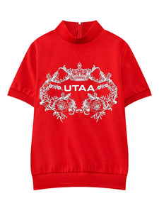 UTAA ChapletGraphicタートルネックティー レッド : Women's