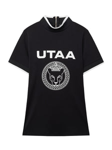 UTAA ハーフMoonリングパンサータートルネックティー ブラック : Women's
