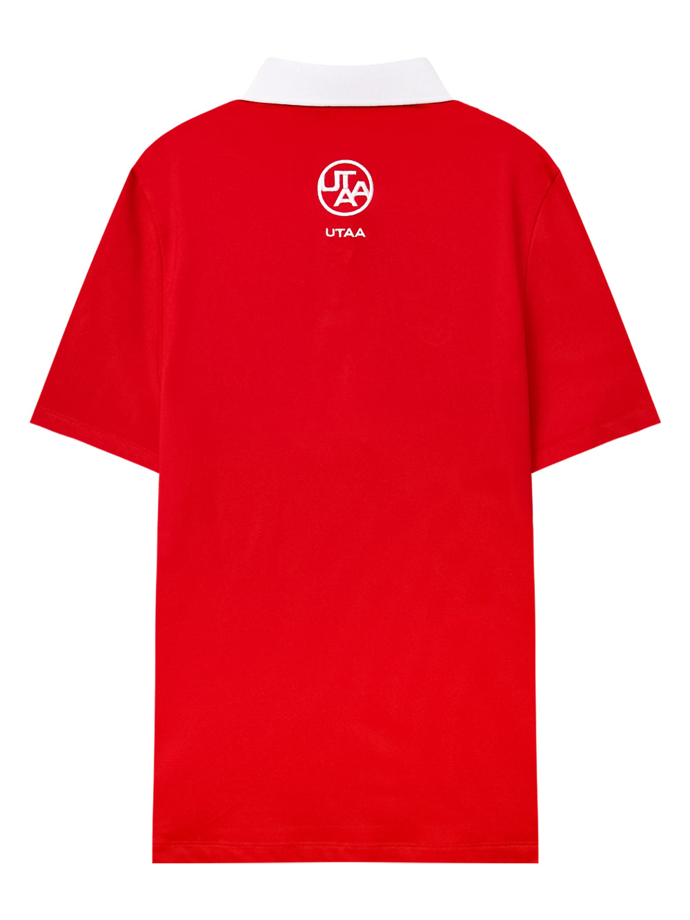 UTAA シルバースタンプカラーラインPKTシャツ レッド : Men's