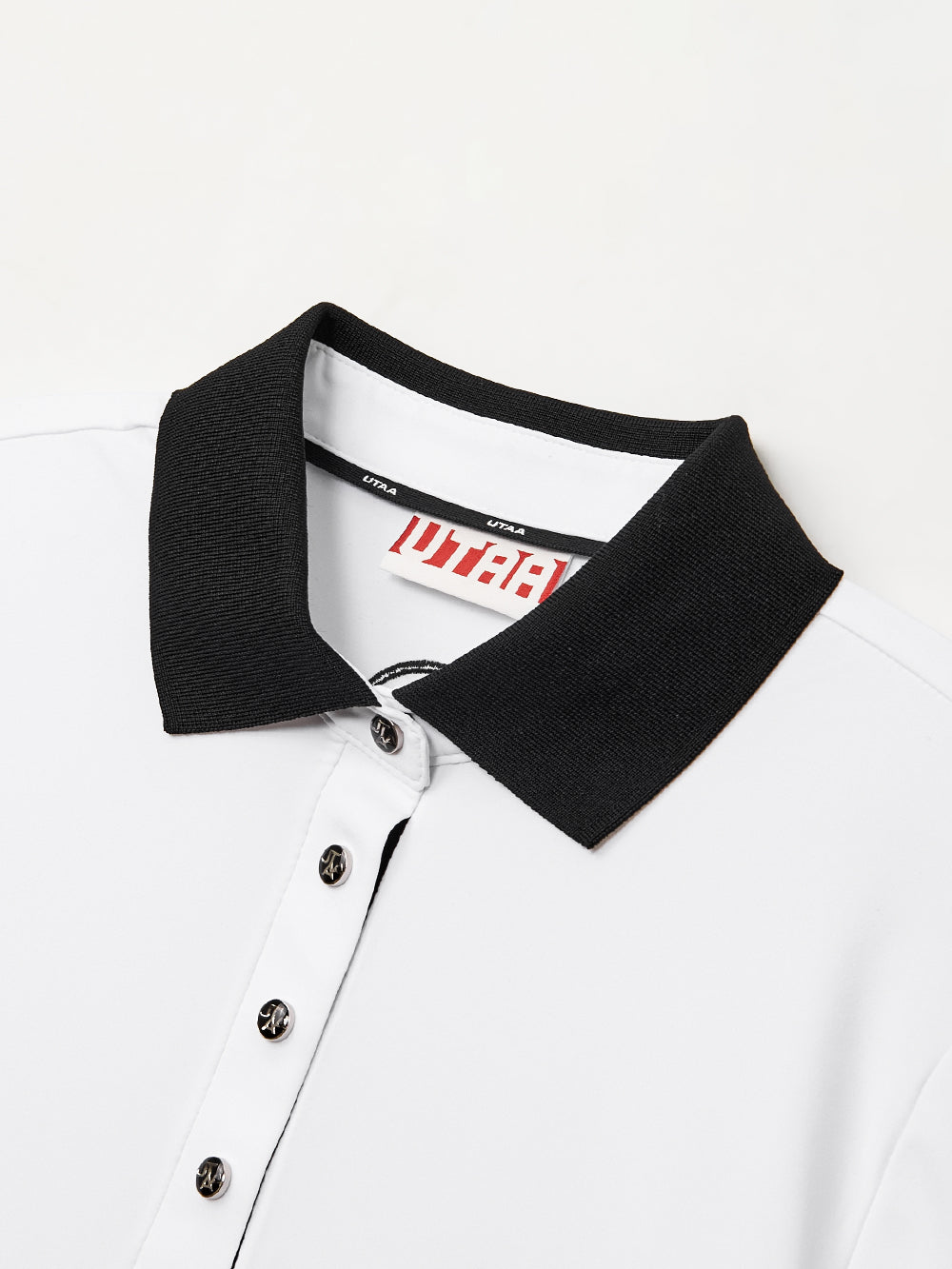 UTAA シルバースタンプカラーラインPKTシャツ ホワイト : Men's
