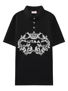UTAA ChapletGraphicPKTシャツ ブラック : Men's