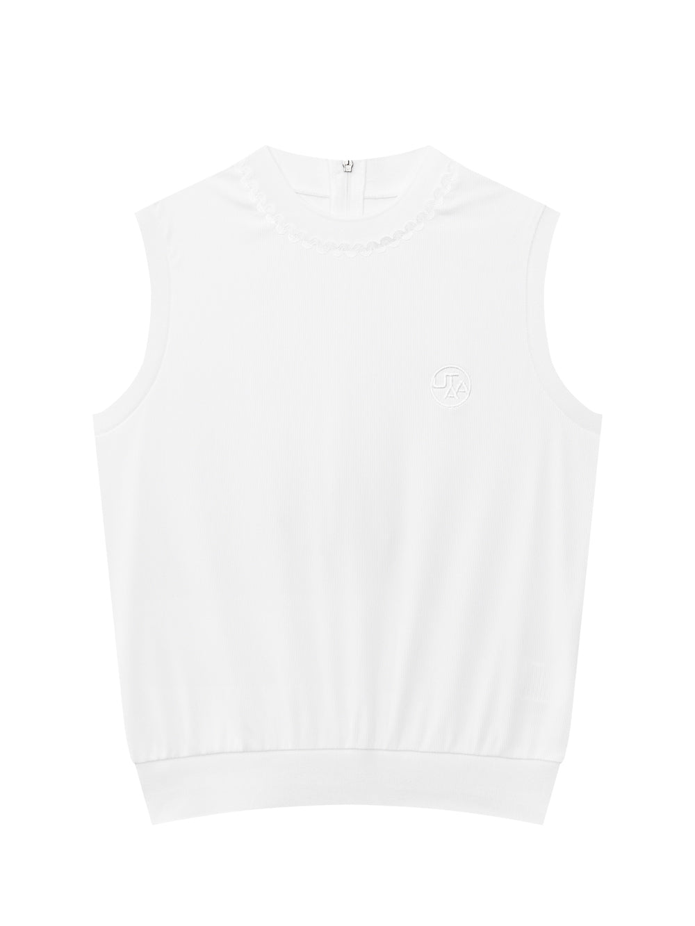 UTAA RibbleレースSheerスリーブレス ホワイト : Women's