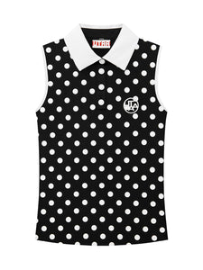 UTAA ドルチェクラシックドットPKスリーブレス ブラック : Women's