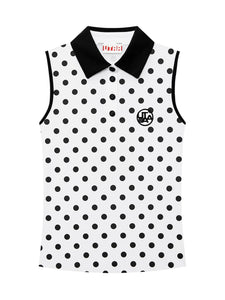UTAA ドルチェクラシックドットPKスリーブレス ホワイト : Women's