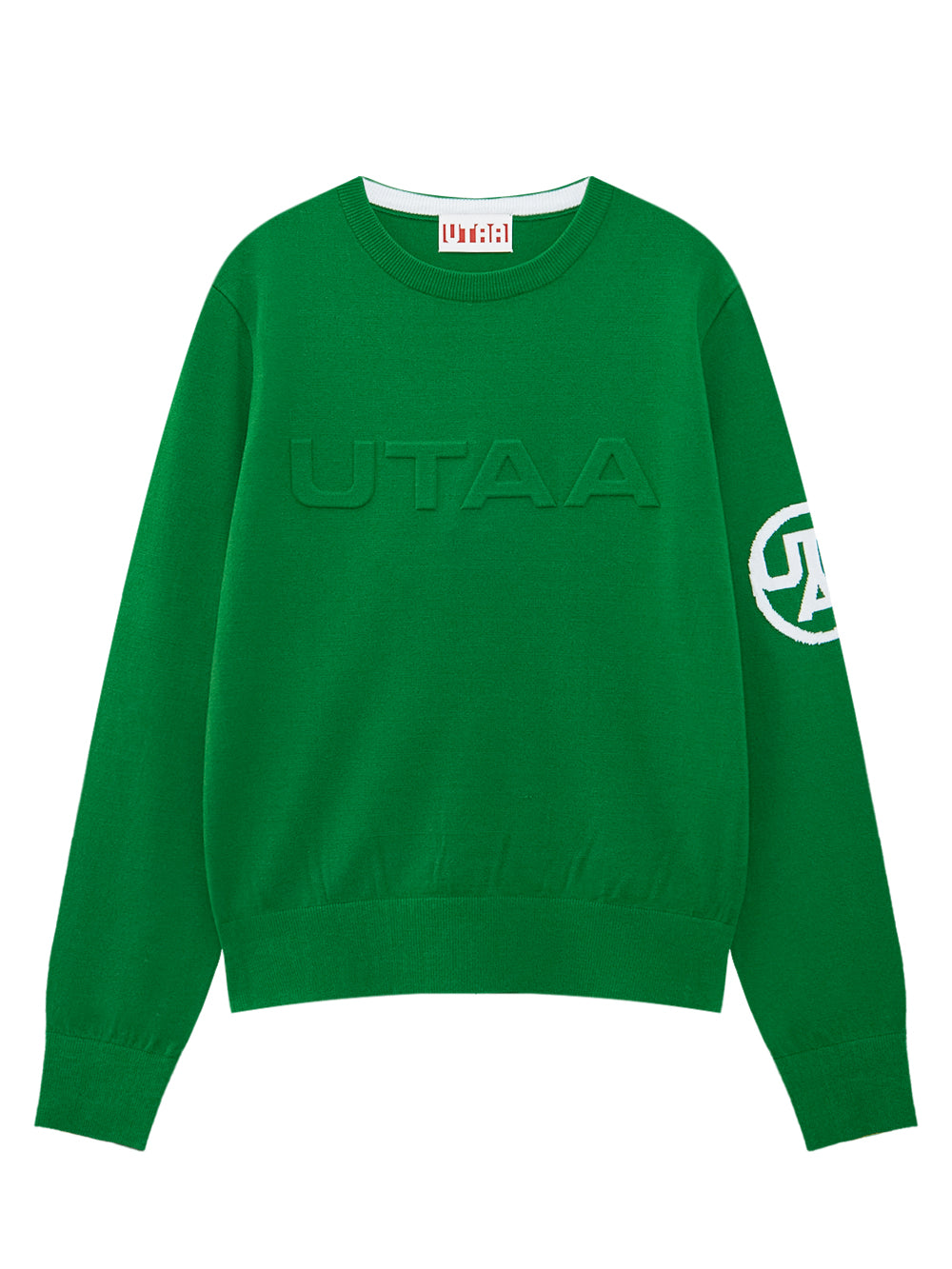 ロゴエンボス ネオンカラー ニットプルオーバー