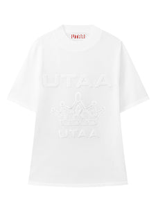 UTAA ロゴクラウンSheerタートルネックニット ホワイト : Women's