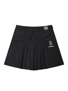 レタリングアウトポケットプリーツスカート