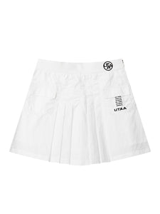 レタリングアウトポケットプリーツスカート
