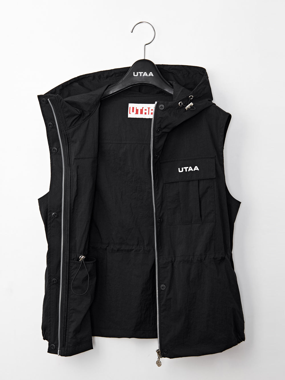 レタリングウィンドブレーカーベストジャンパー