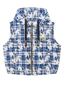 アトランティック リーフ ミックス チェック フード ダウン ベスト