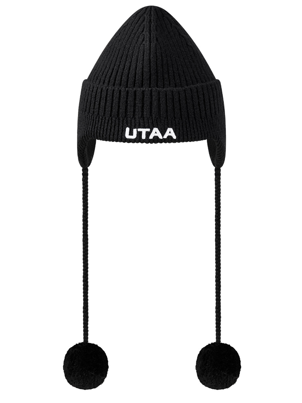 エンブレムイヤーフラップニットビーニー