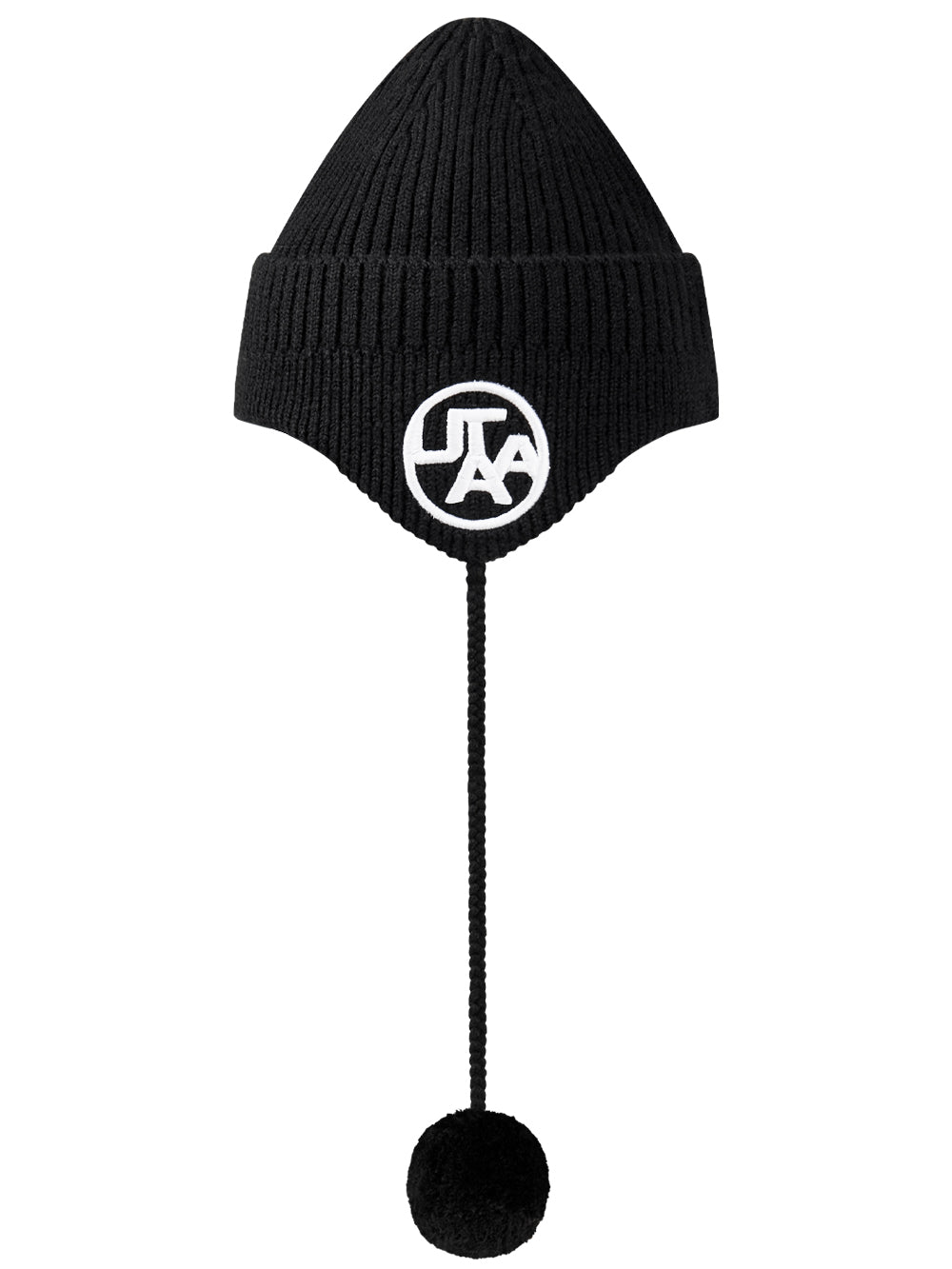 エンブレムイヤーフラップニットビーニー