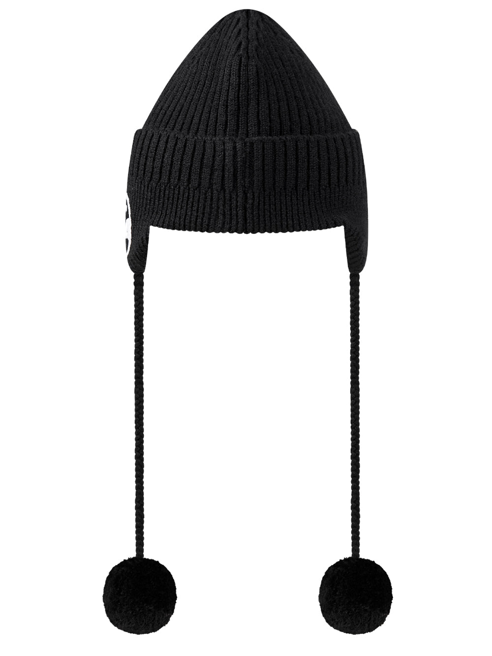 エンブレムイヤーフラップニットビーニー