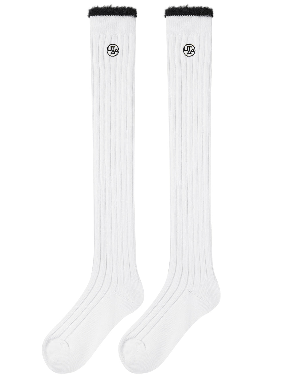 UTAA FeatherファーミックスKneeソックス ホワイト : Women's