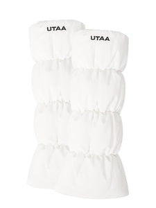 UTAA MinimalロゴブロックパディングLegWarmers ホワイト : Women's