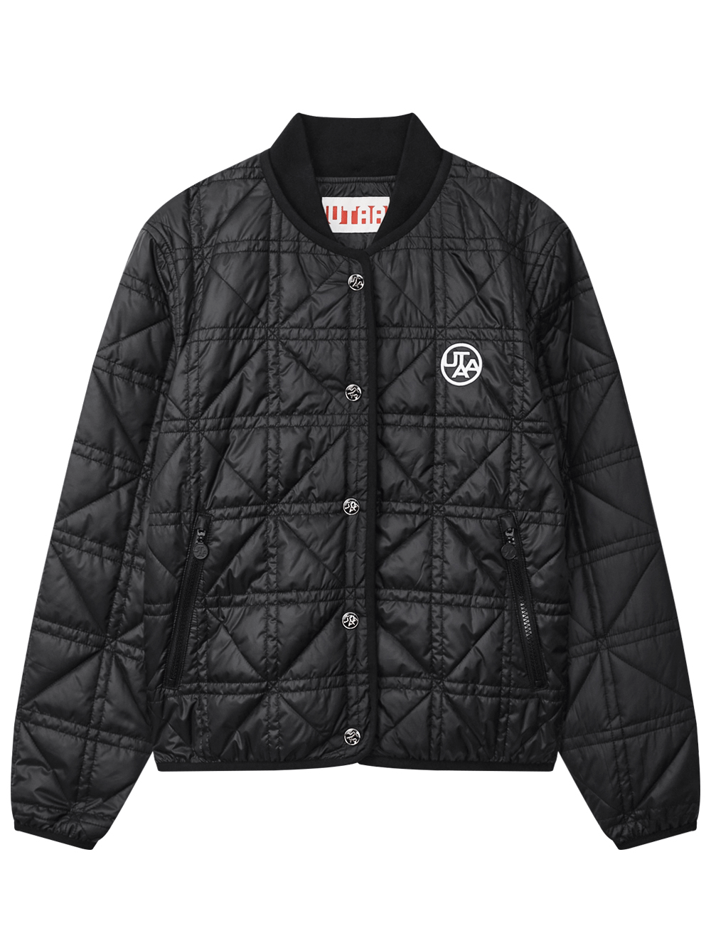 クロスキルティングエンブレムパディングジャンパー