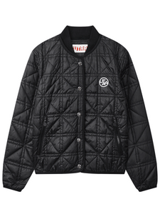 クロスキルティングエンブレムパディングジャンパー