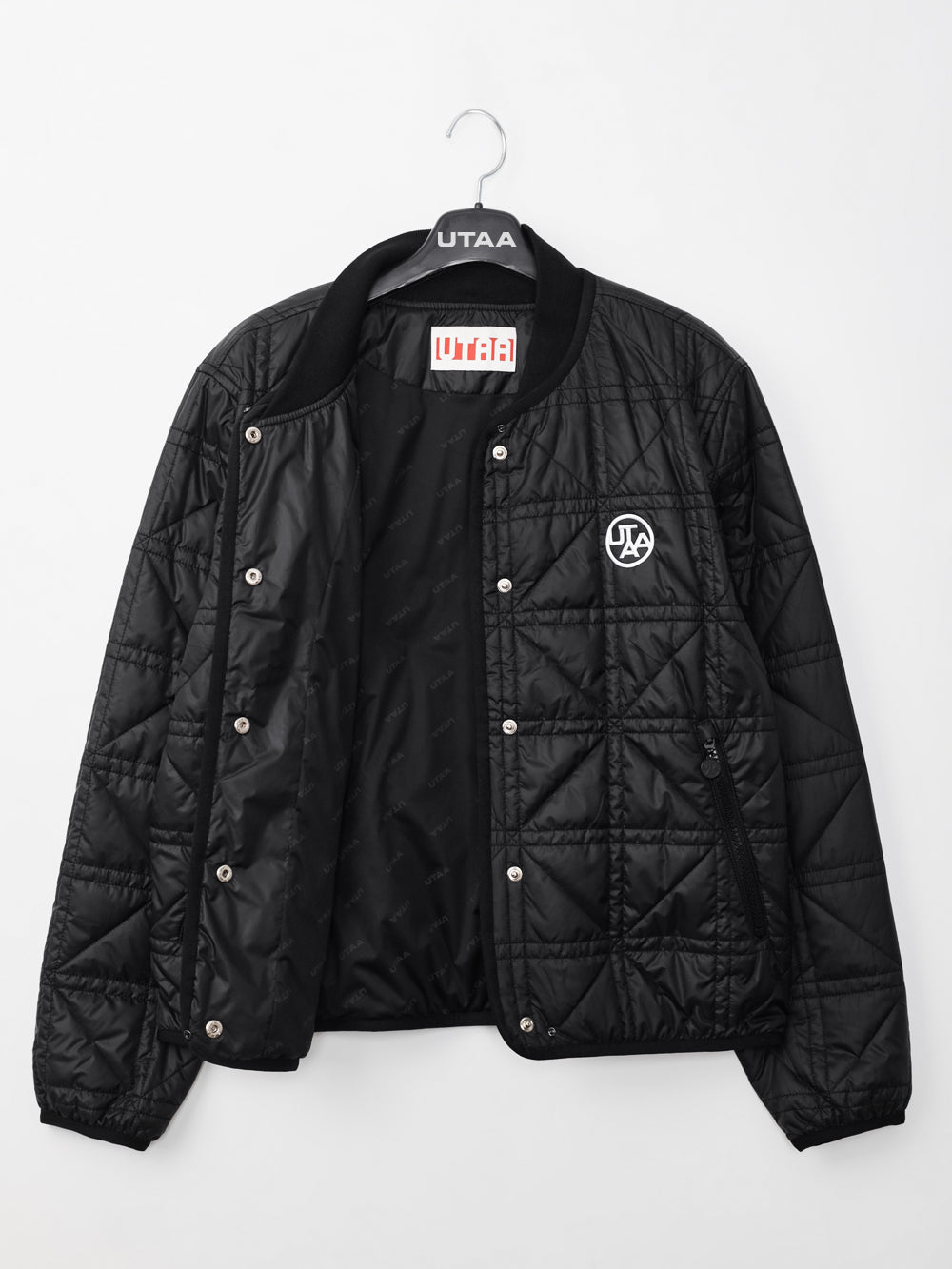 クロスキルティングエンブレムパディングジャンパー