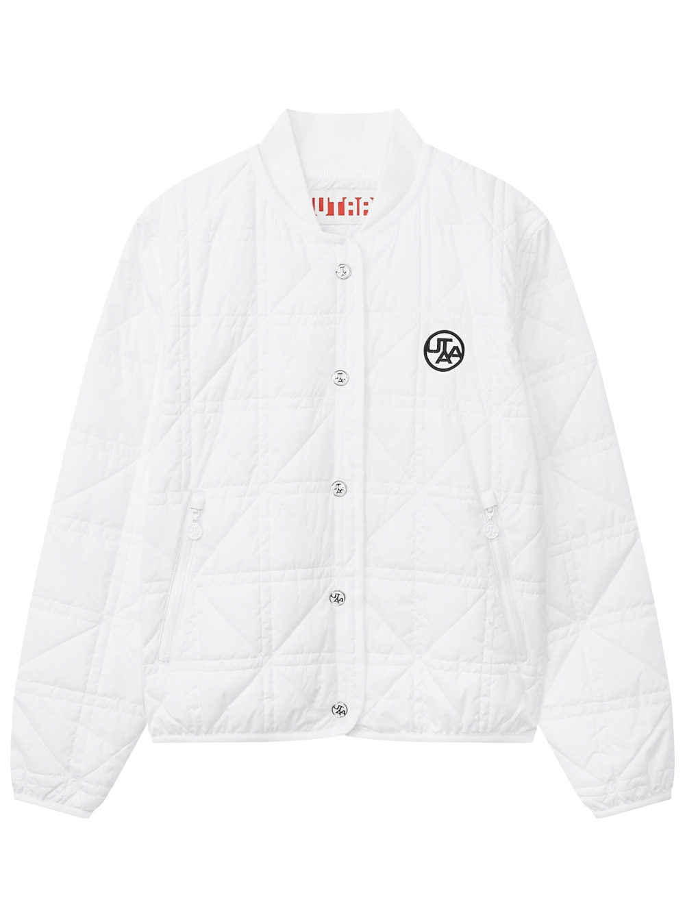 クロスキルティングエンブレムパディングジャンパー