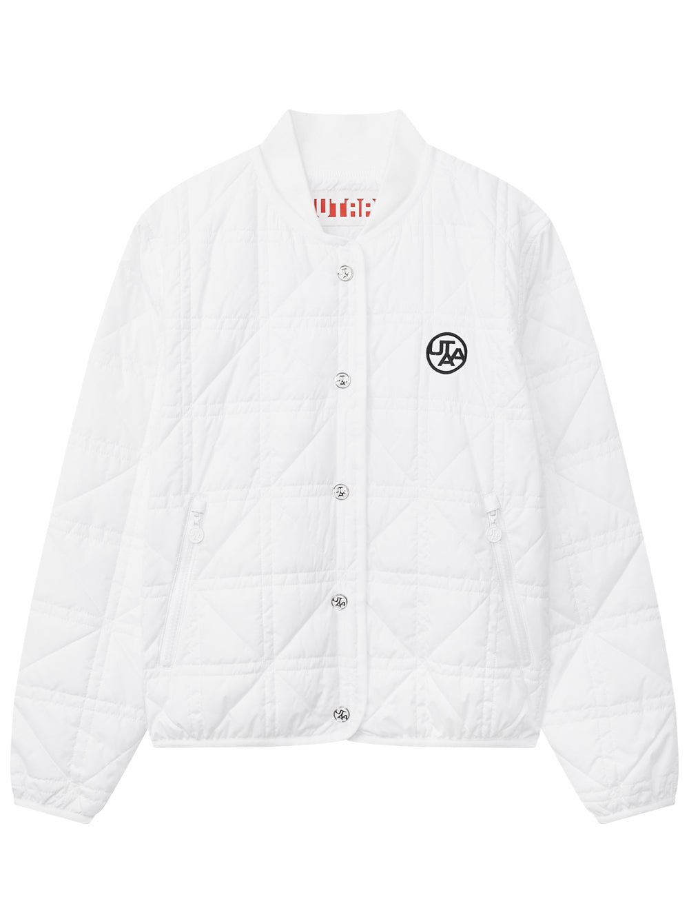 クロスキルティングエンブレムパディングジャンパー